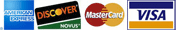 AMEX, Mastercard, VISA, Discover